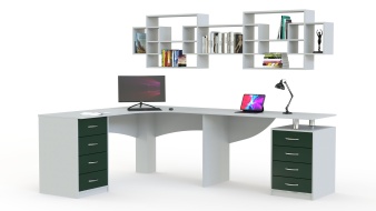 Угловой письменный стол для двоих Прима 172 BMS фото