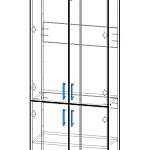 Чертеж Шкаф распашной Зодиак 2 BMS