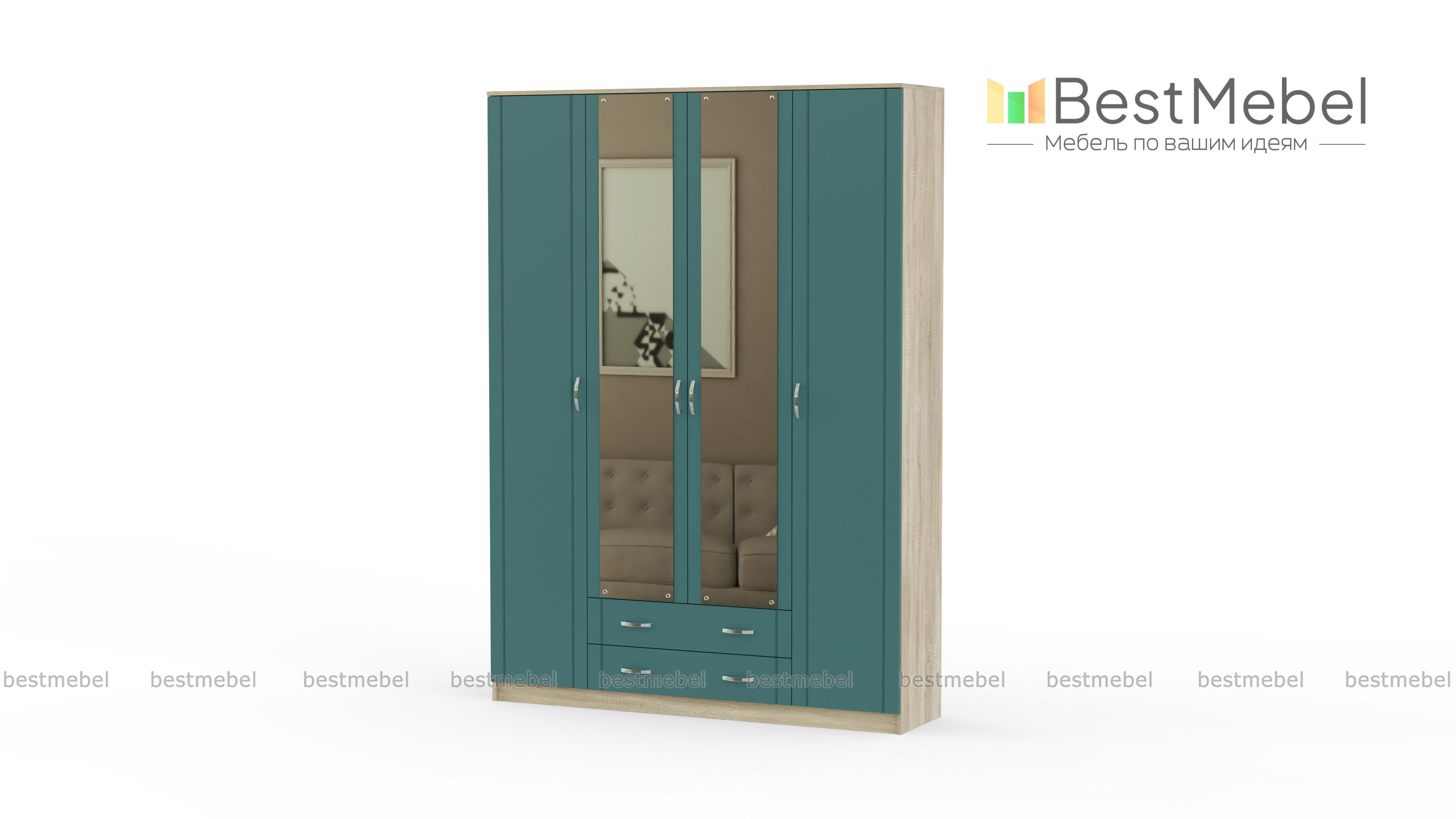 Шкаф 4-х дверный 8.04 Лотос BMS - Фото