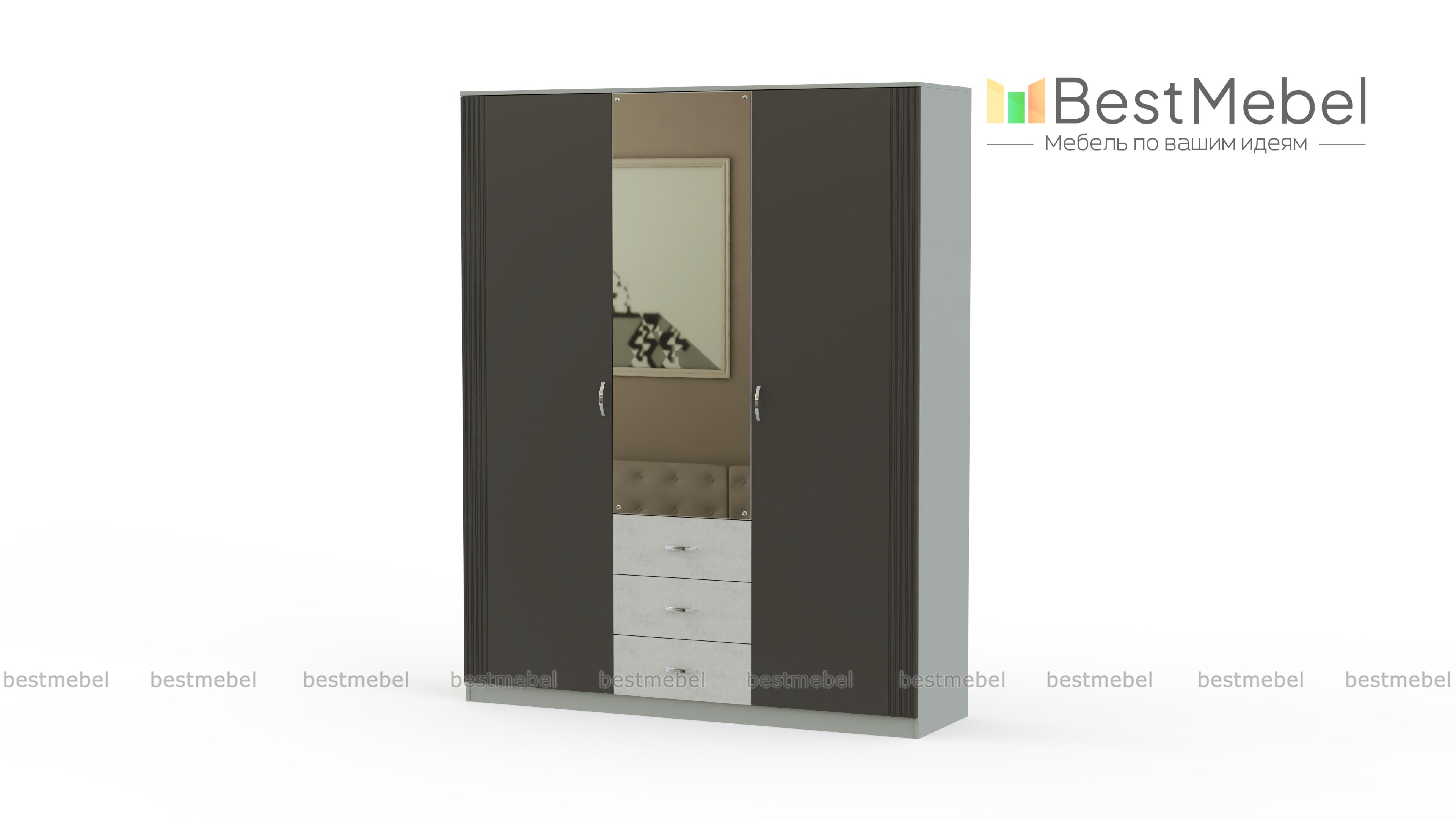 Шкаф распашной Диана К2 BMS - Фото