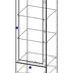 Чертеж Пенал-витрина Графит BMS