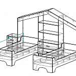 Чертеж Кровать-домик Марс 11.5 BMS