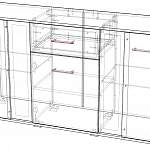 Чертеж Комод современный Куба BMS