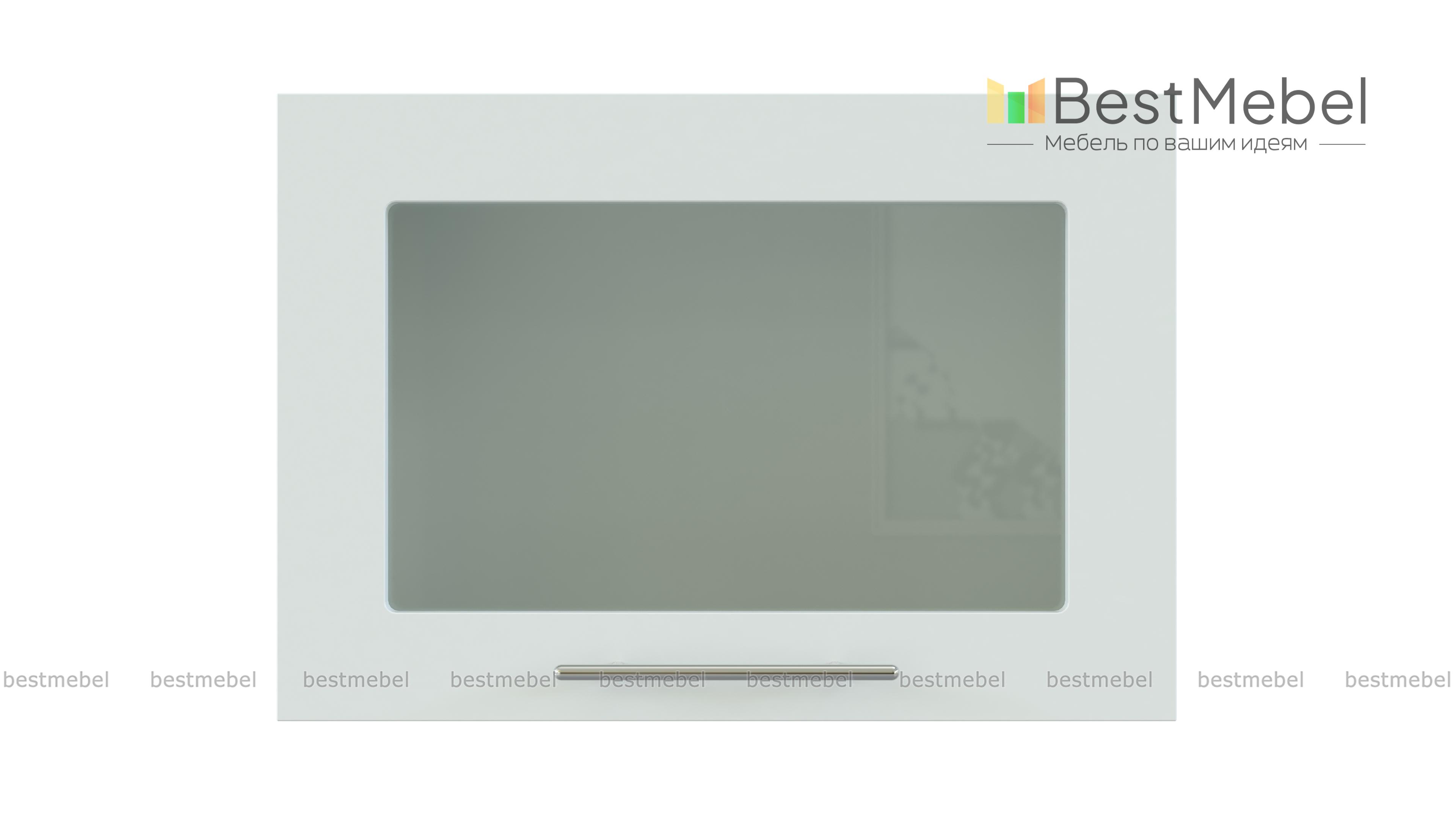 Шкаф верхний горизонтальный со стеклом 500 Капля BMS - Фото