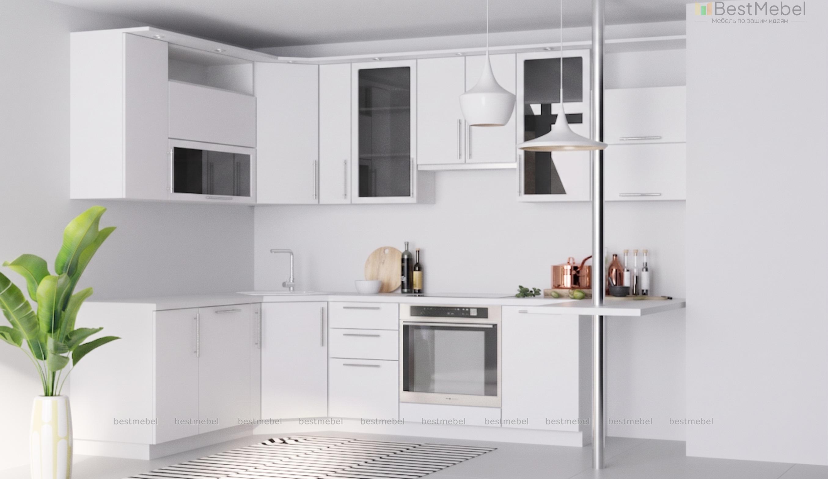 Кухонный гарнитур с барной стойкой Блеск-14 BMS - Фото