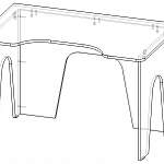 Чертеж Стол компьютерный Дакарт 1 BMS