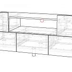 Чертеж Тумба под ТВ Модерно 9.1 BMS