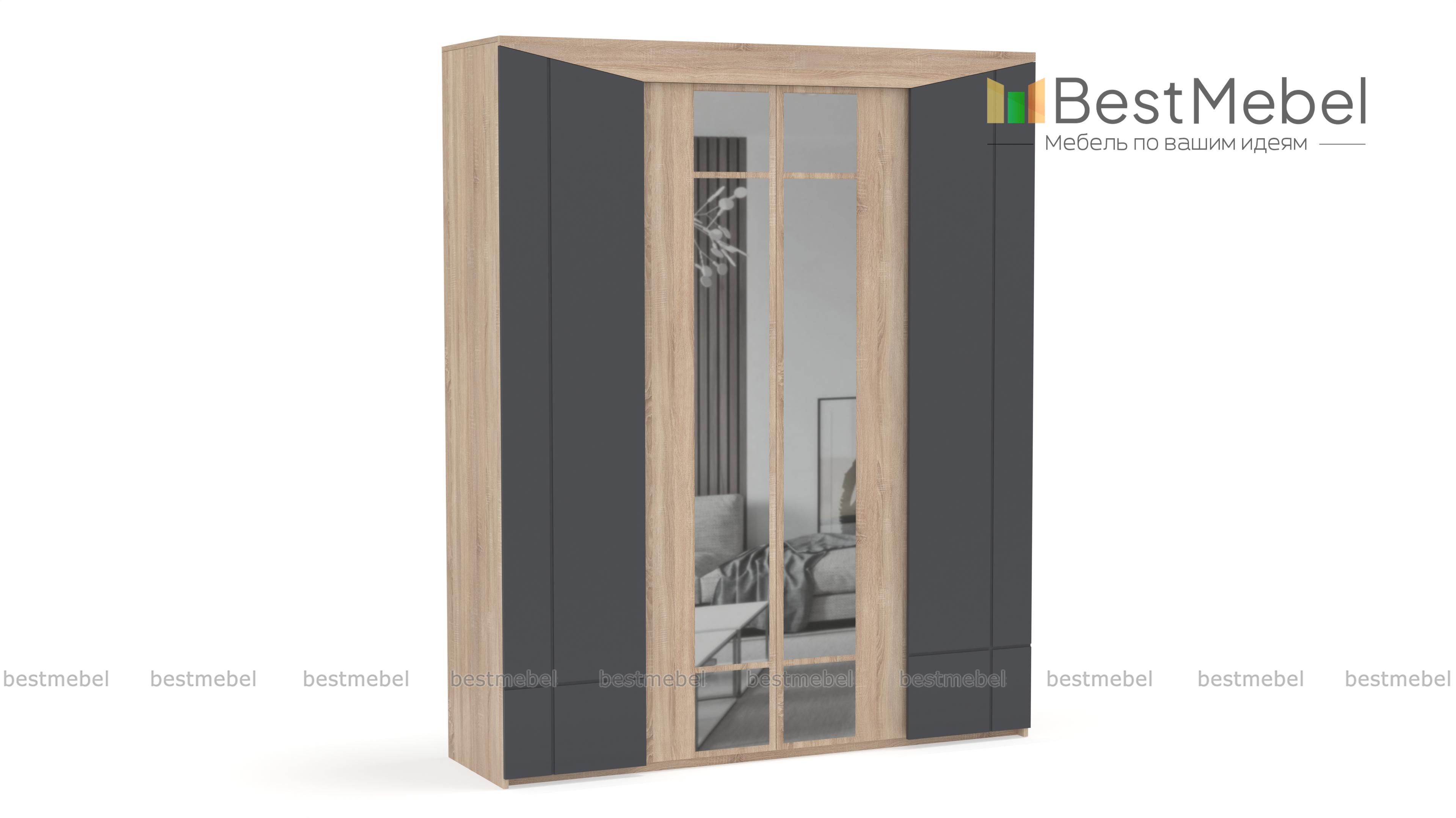 Шкаф 4-х дверный Парма BMS - Фото