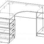 Чертеж Стол офисный СБ-33 BMS