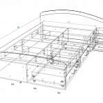 Чертеж Кровать с тумбочками Вена BMS