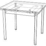 Чертеж Кухонный стол СО-2м BMS