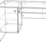 Чертеж Письменный стол Олмеко BMS