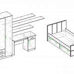 Чертеж Детская мебель Ронда BMS
