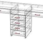 Чертеж Письменный стол Лайт-11Я ПСЛТ BMS