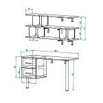 Чертеж Навесной письменный стол Франк 46 BMS