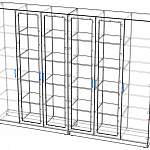 Чертеж Комплект распашных шкафов Сирена 3 BMS