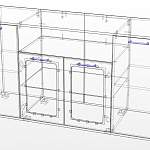 Чертеж Комод Витрина K-3 BMS