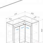 Чертеж Комод угловой Ibra 15 BMS