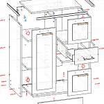 Чертеж Тумба Сиена МДФ BMS