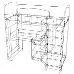 Чертеж Кровать-чердак Риста 3 BMS