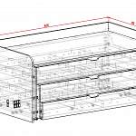 Чертеж Кровать трехъярусная Дора 19 BMS