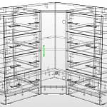 Чертеж Комод угловой Марта 2 BMS