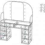 Чертеж Туалетный столик Ванесса 37 BMS