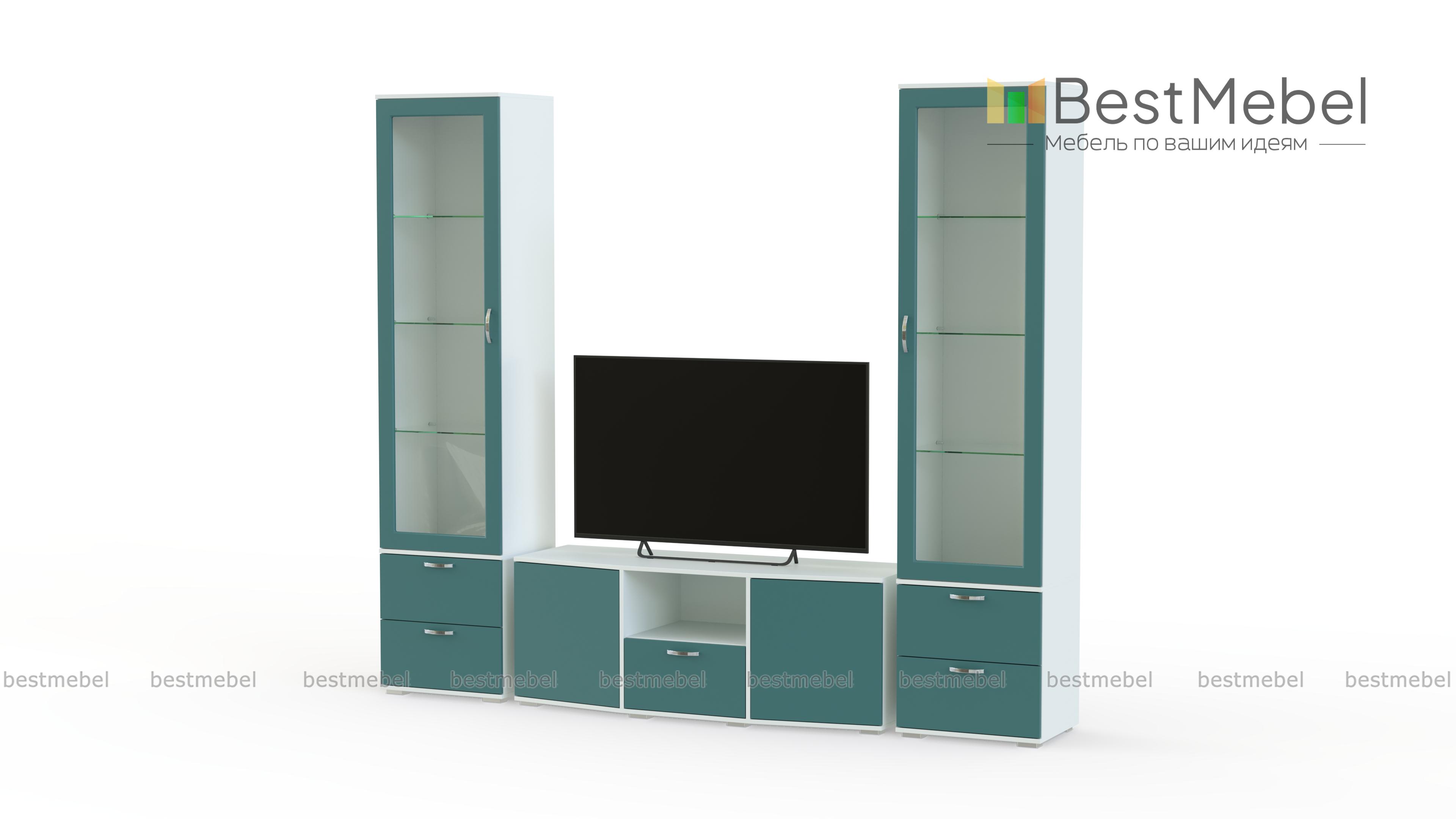 Модульная стенка в гостиную Ирис BMS - Фото