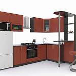 Кухня угловая с барной стойкой Камиль 3 BMS - Фото 1