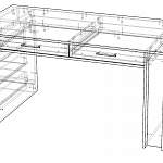 Чертеж Стол письменный Сохо-13 BMS