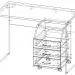 Чертеж Письменный стол СП-01 BMS
