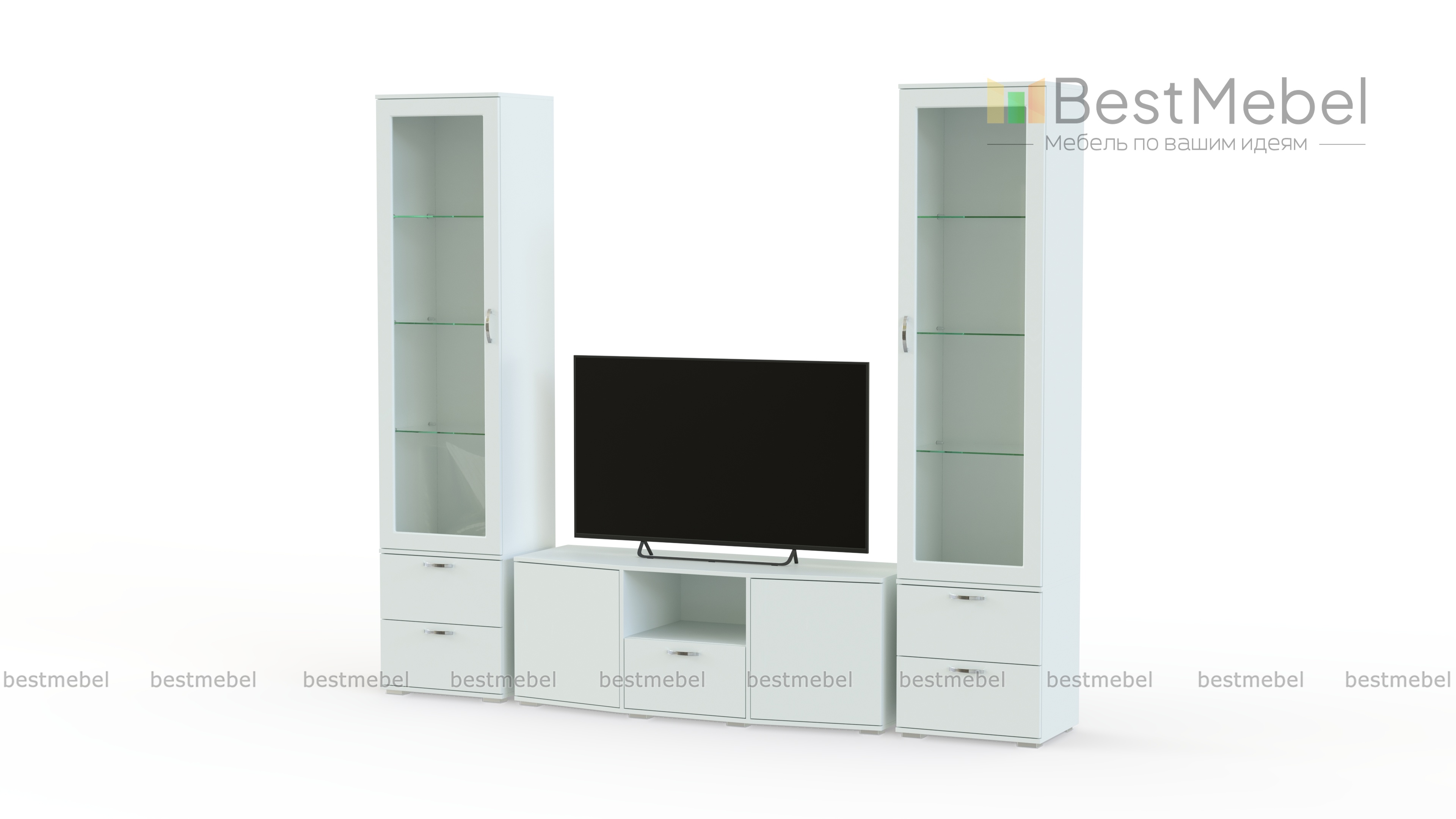 Модульная стенка в гостиную Ирис BMS