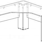 Чертеж Угловой стол О-237  BMS