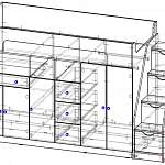 Чертеж Кровать-чердак Астра-11 BMS