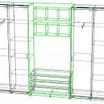 Чертеж Шкаф-купе Сан 2 BMS