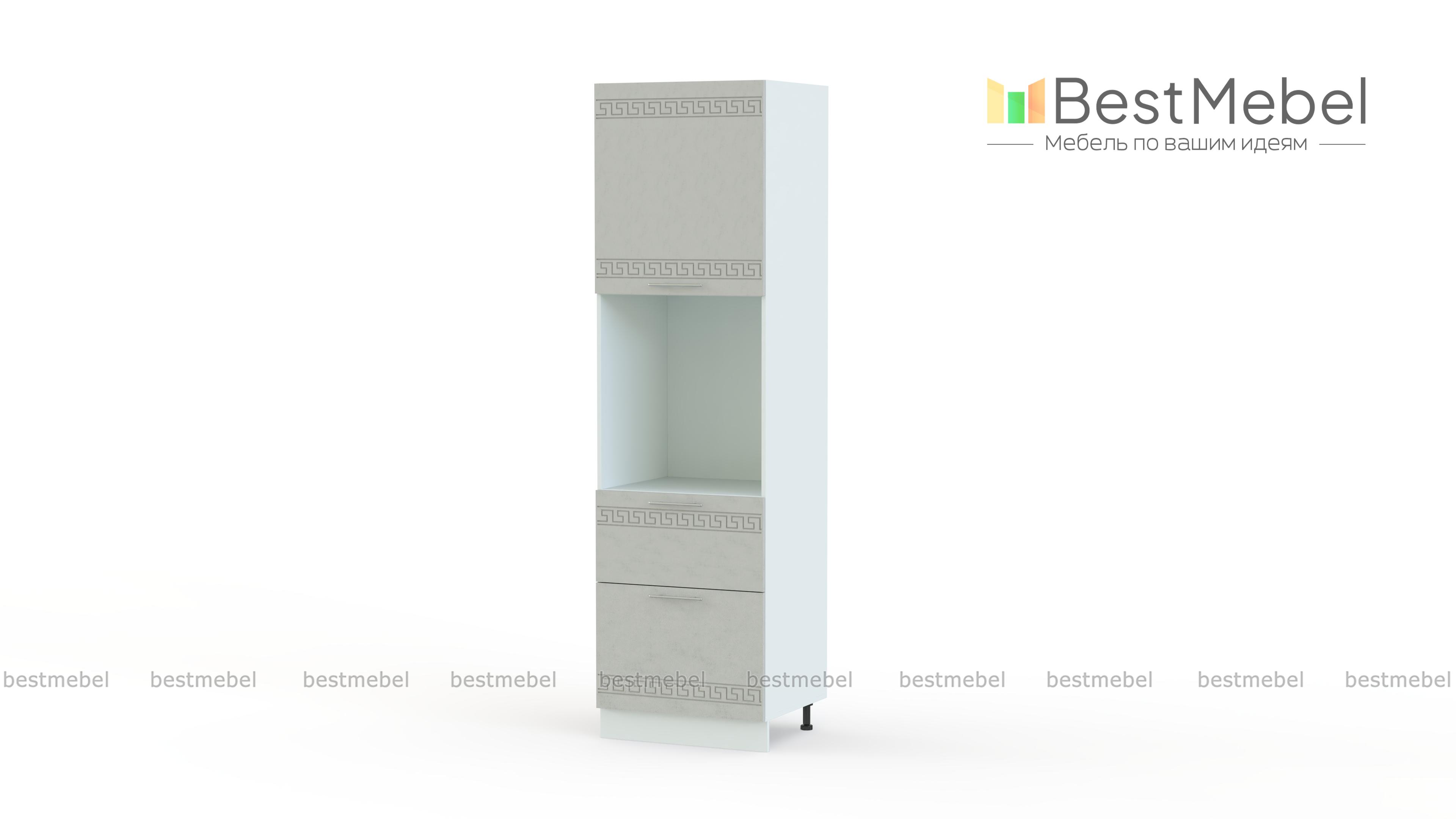 Шкаф-пенал с нишей 2 ящика Греция BMS - Фото