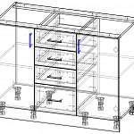 Чертеж Шкаф нижний Виста комод BMS