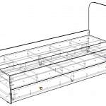 Чертеж Кровать Британика с ящиком BMS