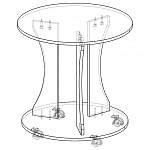 Чертеж Стол журнальный Элегия BMS