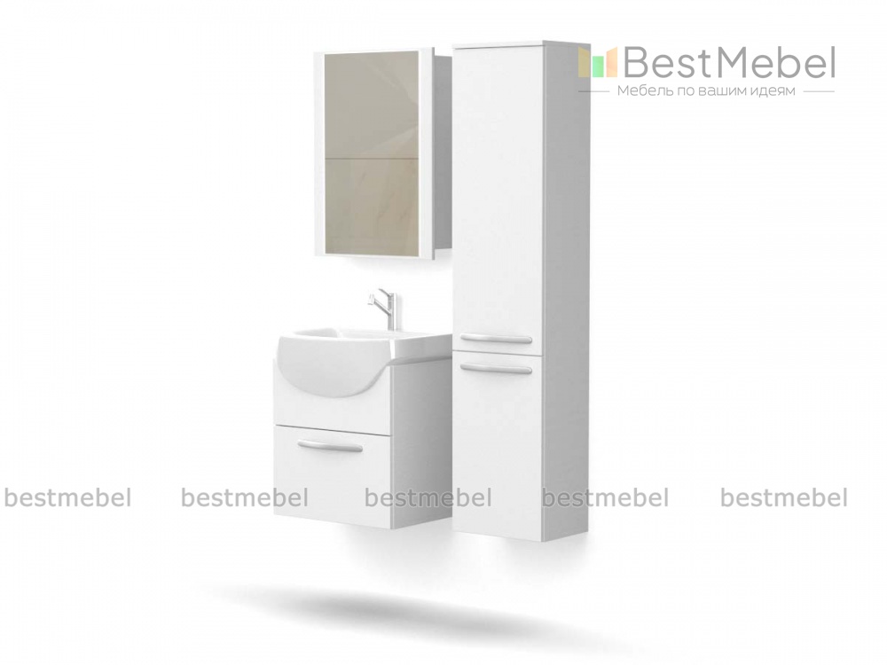 Мебель для ванной Ария 50 белая BMS