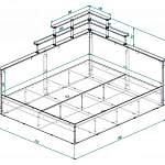 Чертеж Угловая кровать Форт 2 BMS