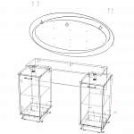 Чертеж Туалетный столик Эстер 1 BMS