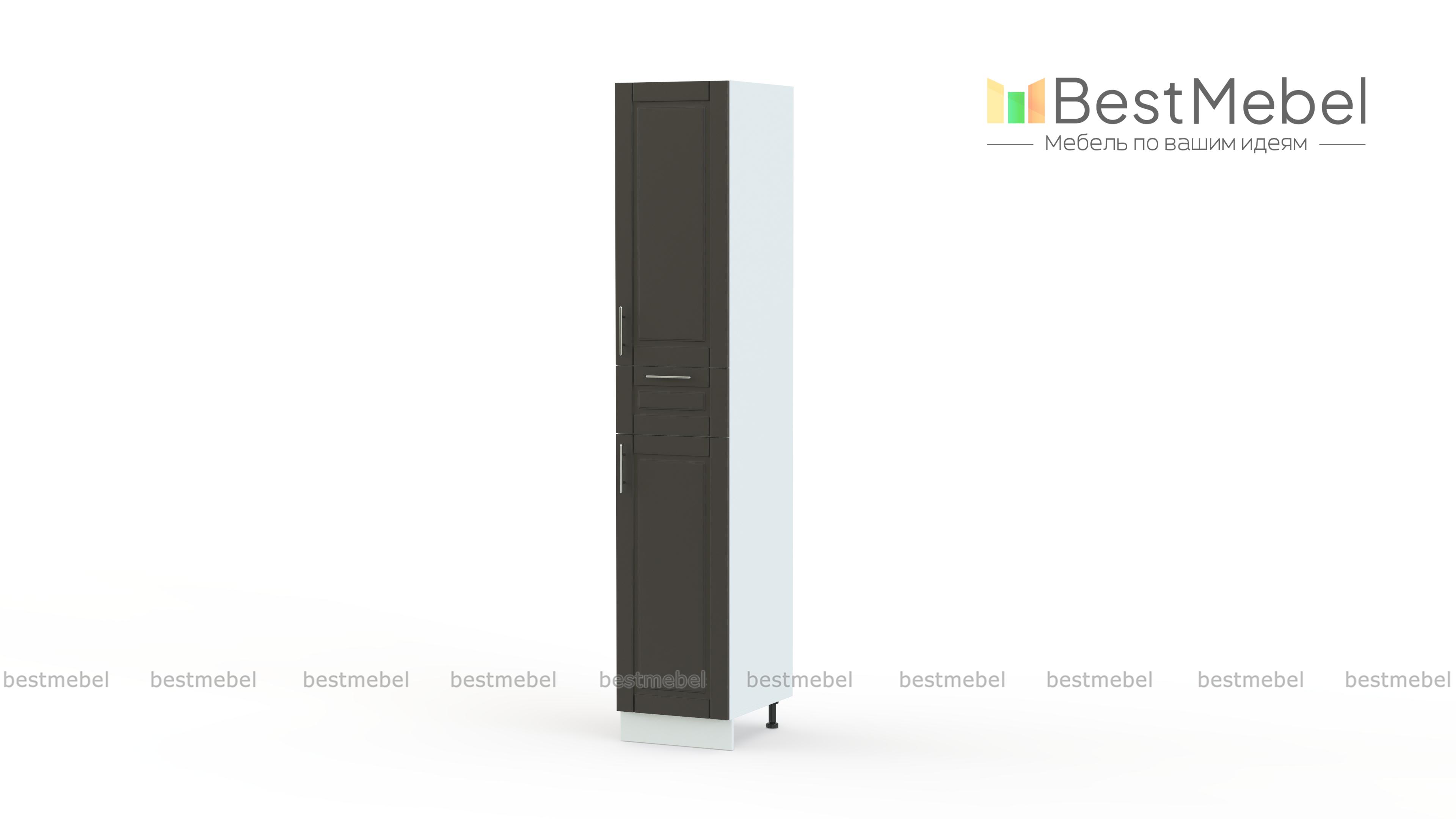 Шкаф-пенал 2 двери 1 ящик Палермо BMS - Фото