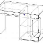 Чертеж Письменный стол Чиз BIU 120 BMS