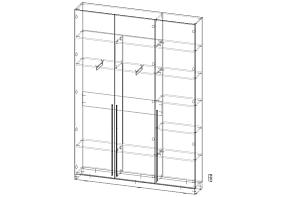 Шкаф распашной Депорте Люкс 34  (1700х2400х300)