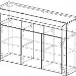 Чертеж Комод Гранд-4 Блеск LED BMS