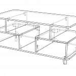 Чертеж Журнальный стол Аллюр 9 BMS