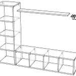 Чертеж Стенка Каллакс Лакк Kallax Lack 15