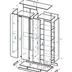 Чертеж Распашной шкаф Модерно 14.1 BMS