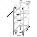 Чертеж Шкаф нижний с 3-мя ящиками Мега BMS
